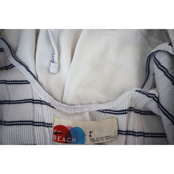 Free People Beach OB1715132 MD Off White Striped Alana Open-Back Midi Dress - Picture 3 of 11